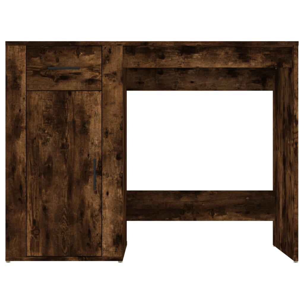 Bureau chêne fumé 100x49x75 cm matériau à base de bois