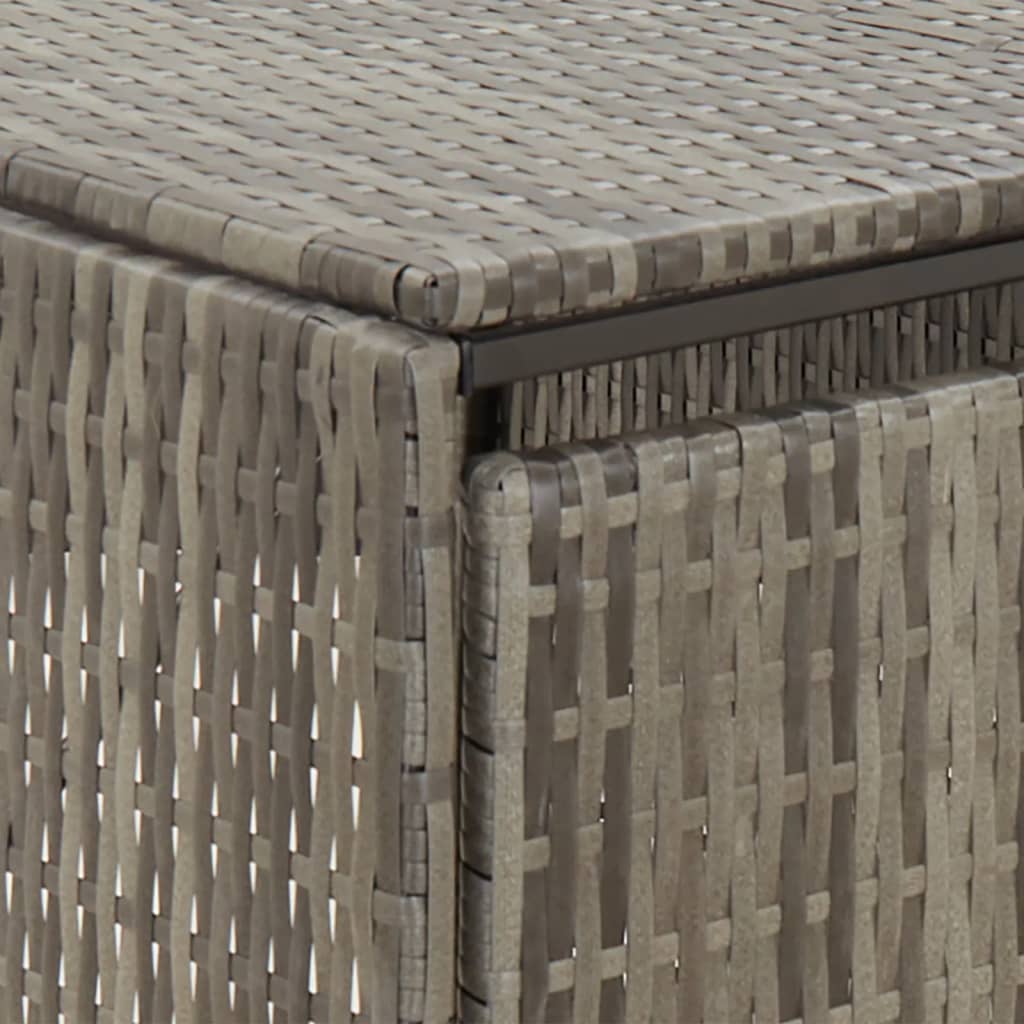 Mülltonnenbox für 2 Tonnen Grau 140x80x117 cm Poly Rattan