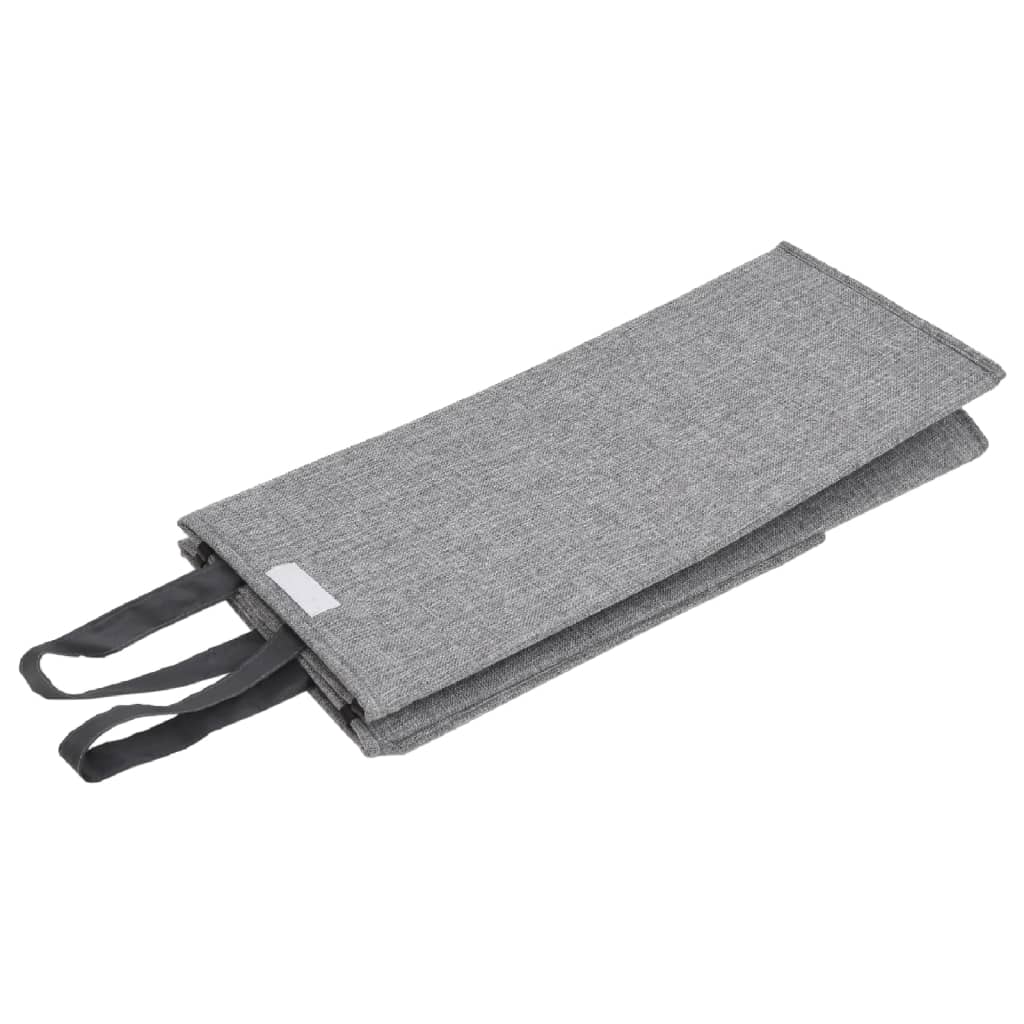 Foldable Laundry Basket Grey 26 x 34.5 x 59.5cm Linen Look Fabric
