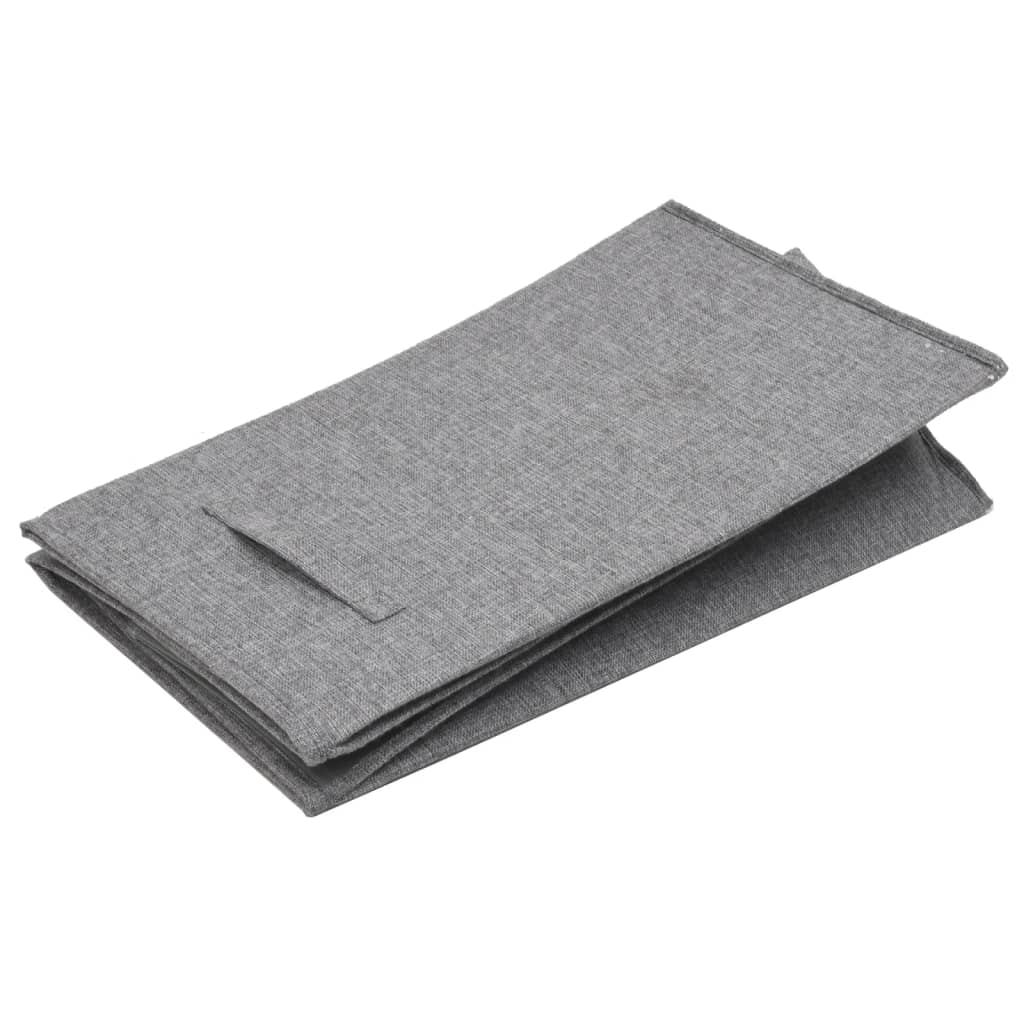 Foldable Laundry Basket Grey 64.5x34.5x59 cm Linen Look Fabric