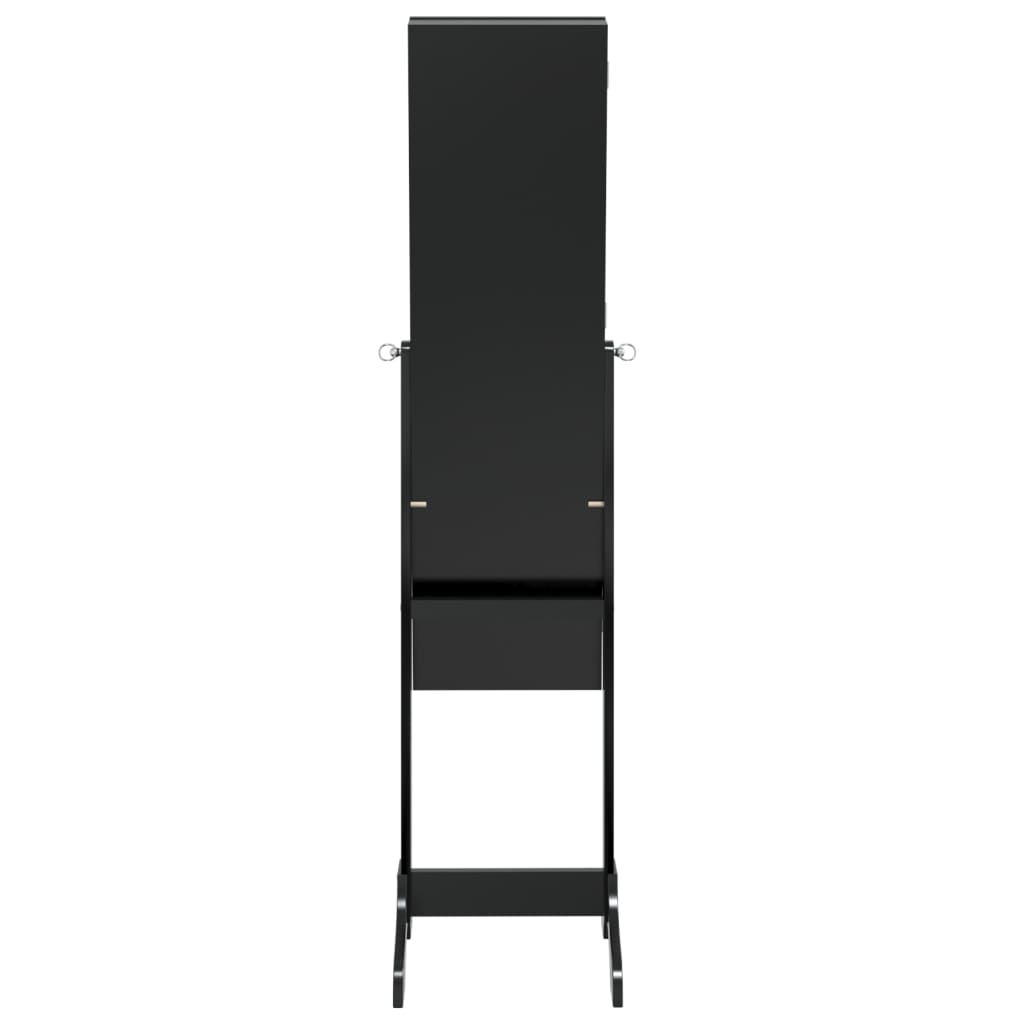 Freestanding Mirror Black 34x37x146 cm