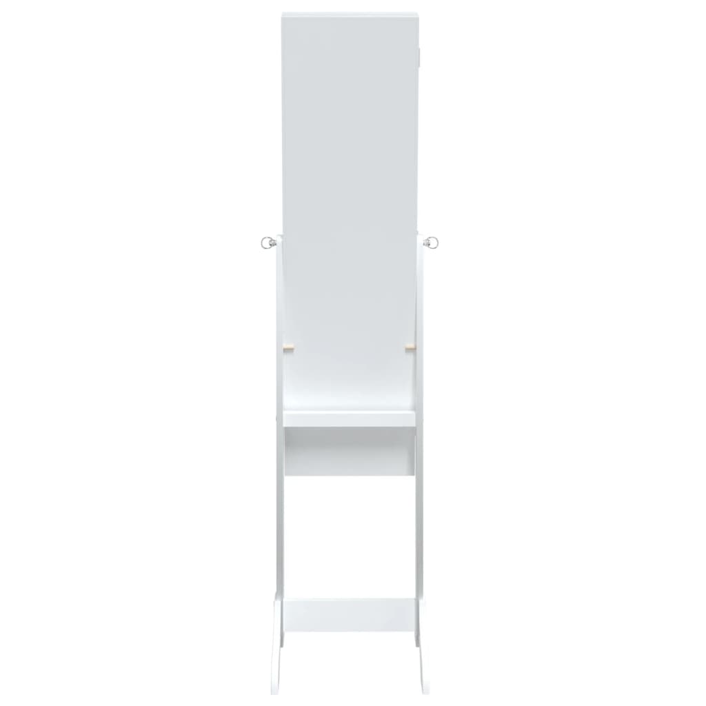 Miroir sur pied LED blanc 34x37x146 cm