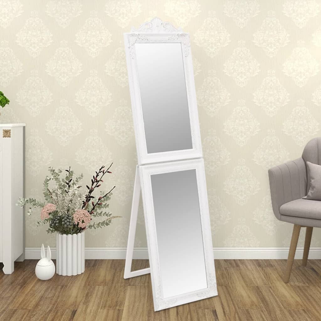 White Full-Length Mirror 40x160 cm