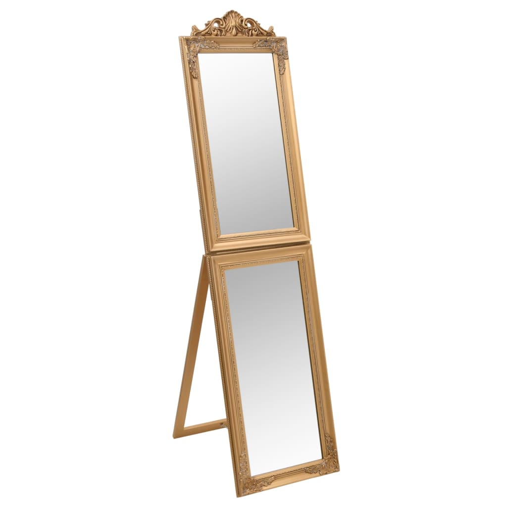 Miroir sur pied doré 40x160 cm