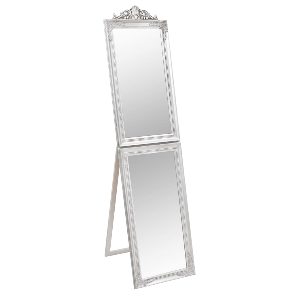 Miroir sur pied argenté 50x200 cm