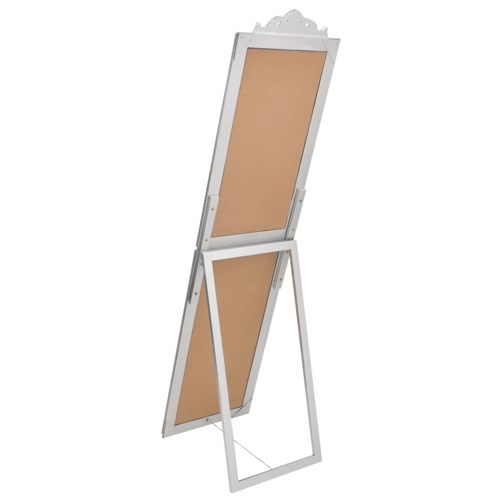 Miroir sur pied argenté 50x200 cm