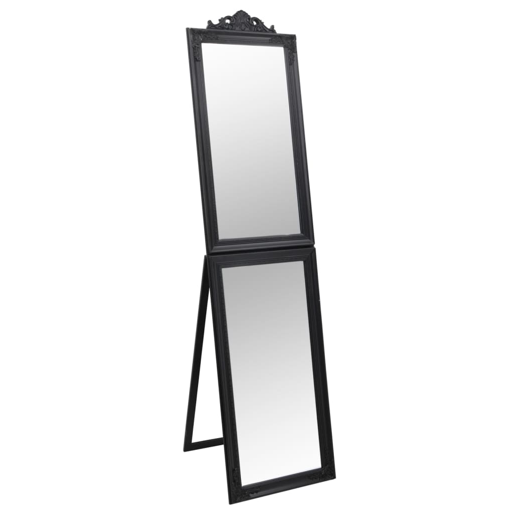 Miroir sur pied noir 50x200 cm