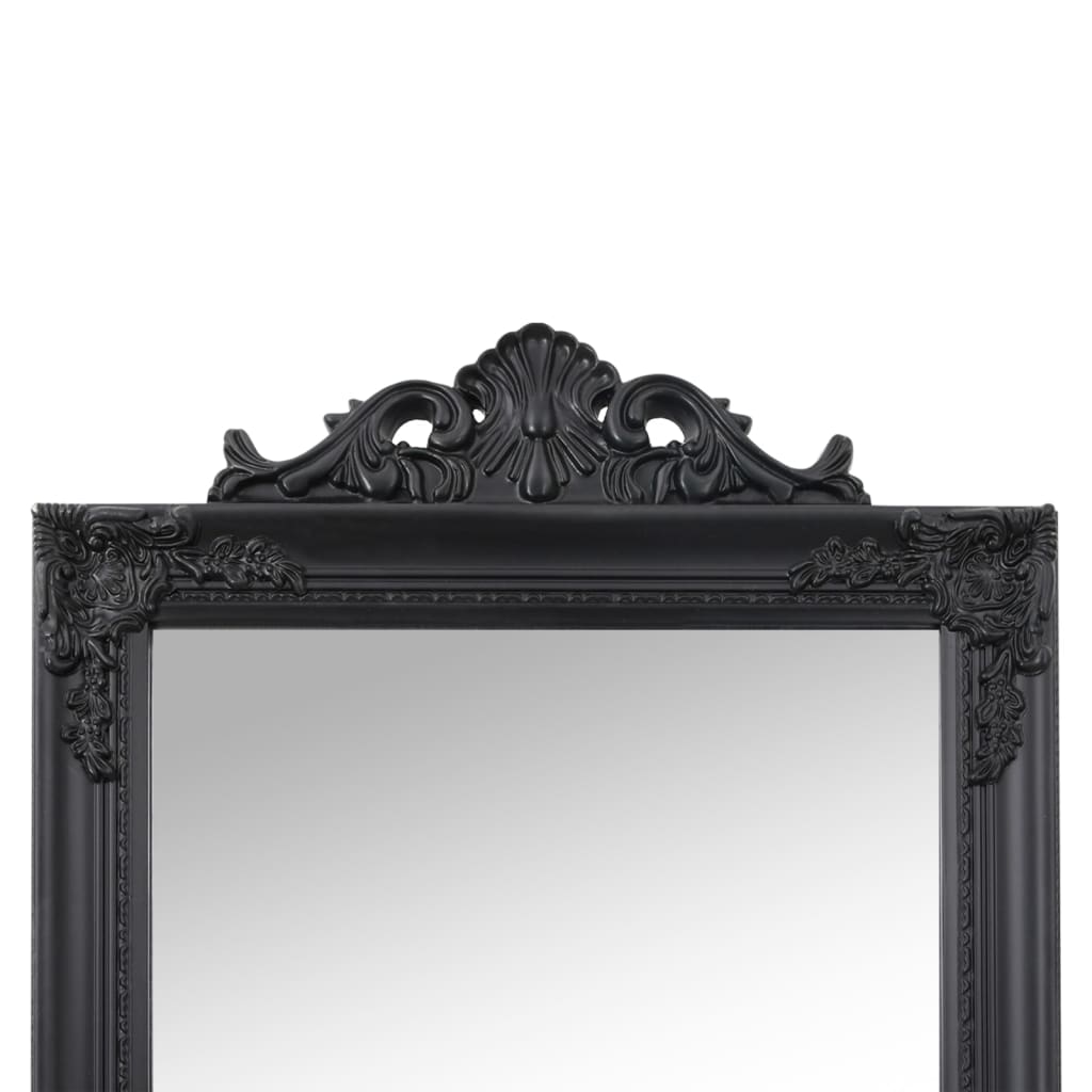 Miroir sur pied noir 50x200 cm