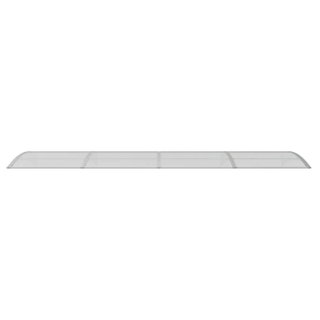 Türvordach Grau 400 x 100 cm Polycarbonat