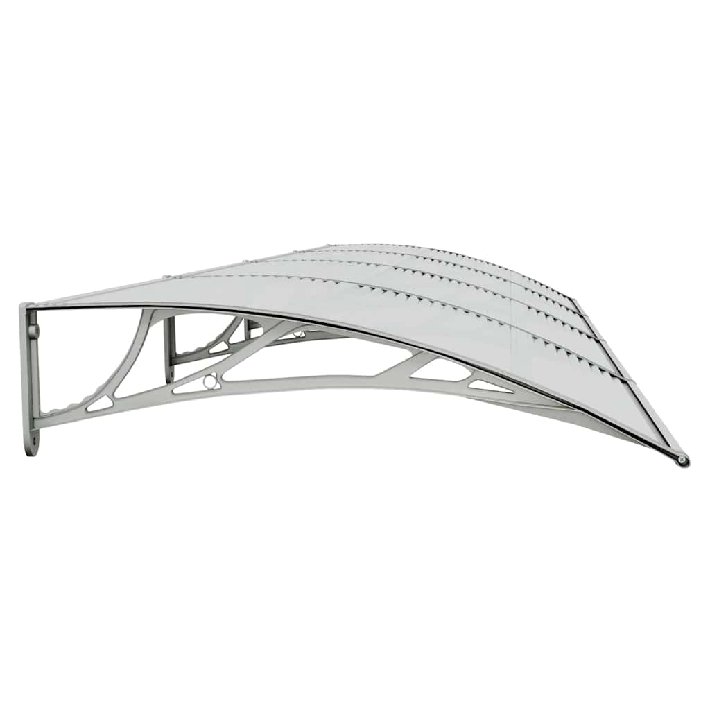 Türvordach Grau 400 x 100 cm Polycarbonat
