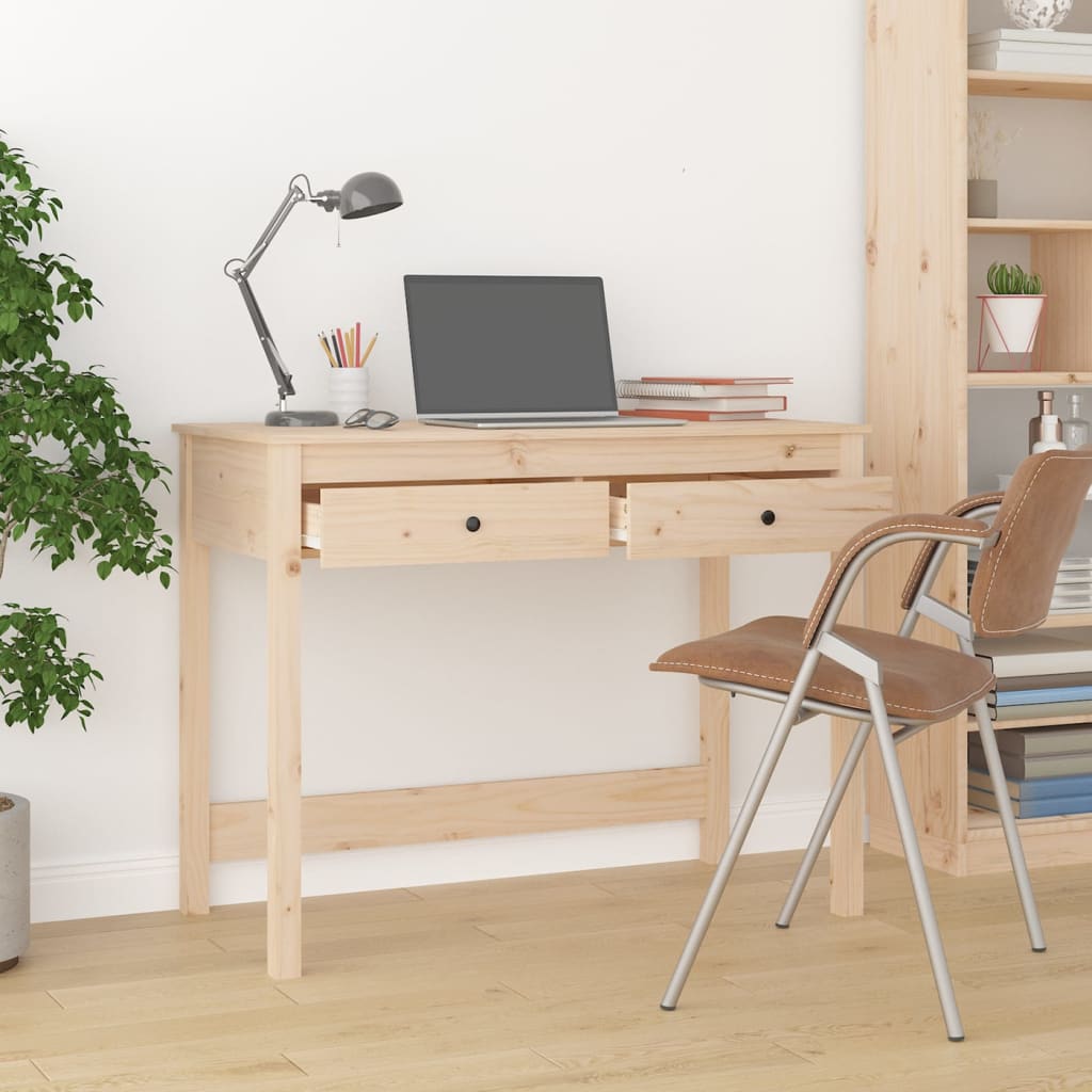Desk with Drawers 100x50x78 cm Solid Pine