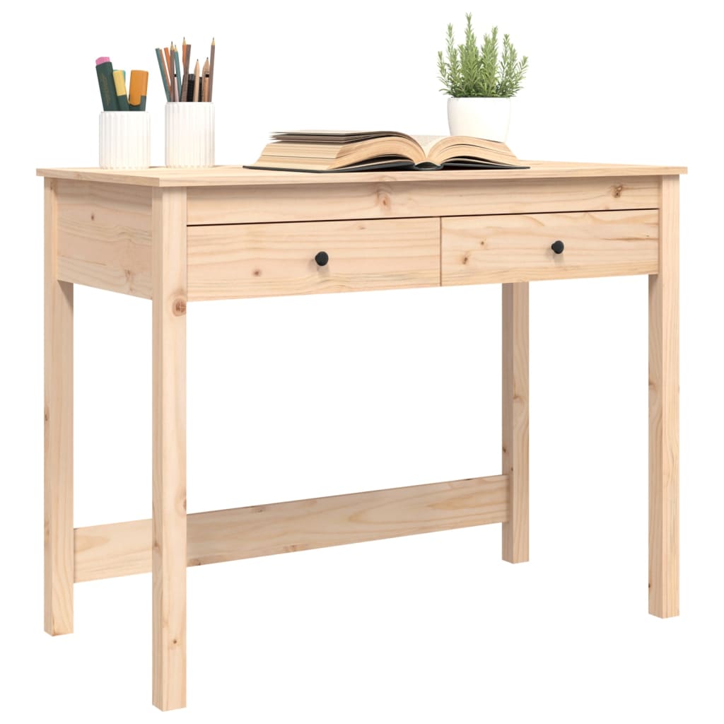 Desk with Drawers 100x50x78 cm Solid Pine