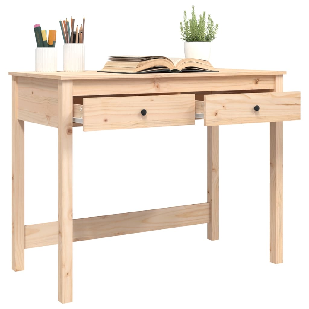 Desk with Drawers 100x50x78 cm Solid Pine