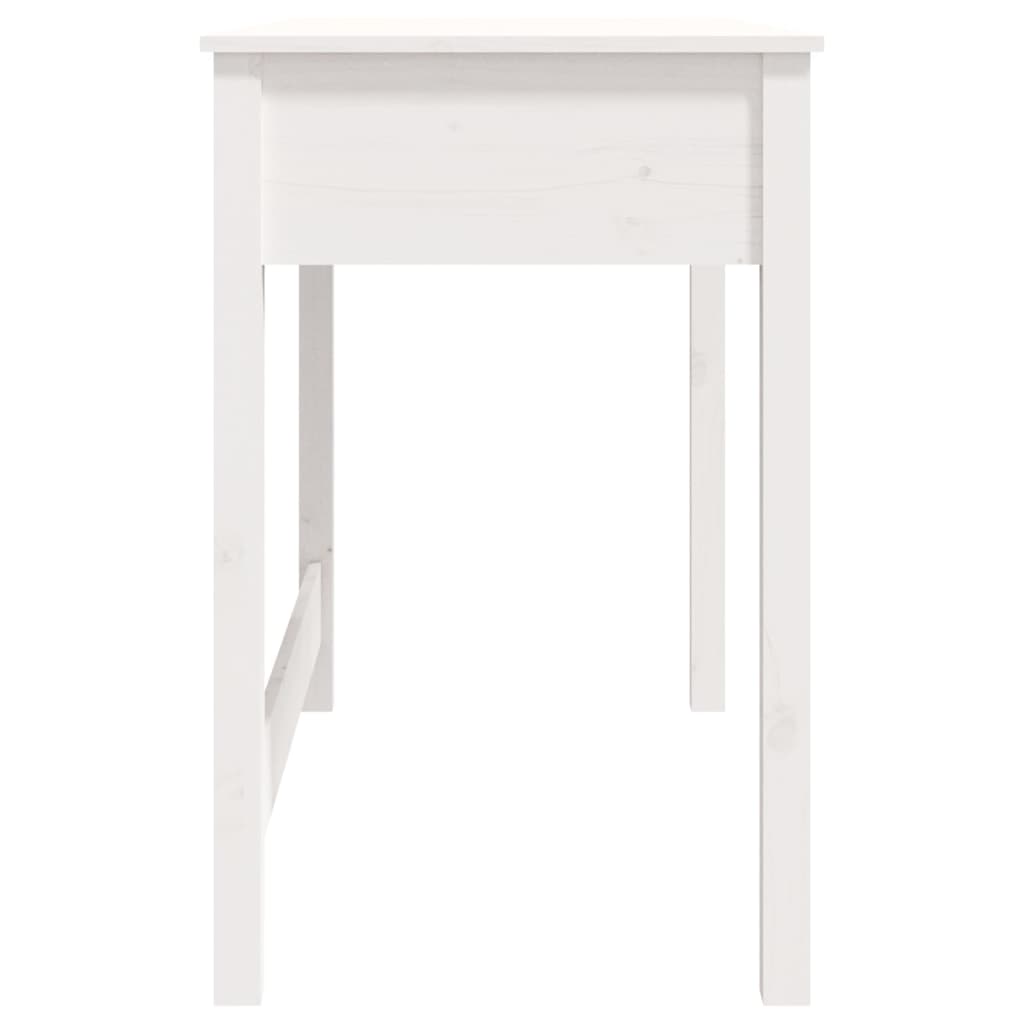 Bureau avec tiroirs Blanc 100x50x78 cm Pin massif
