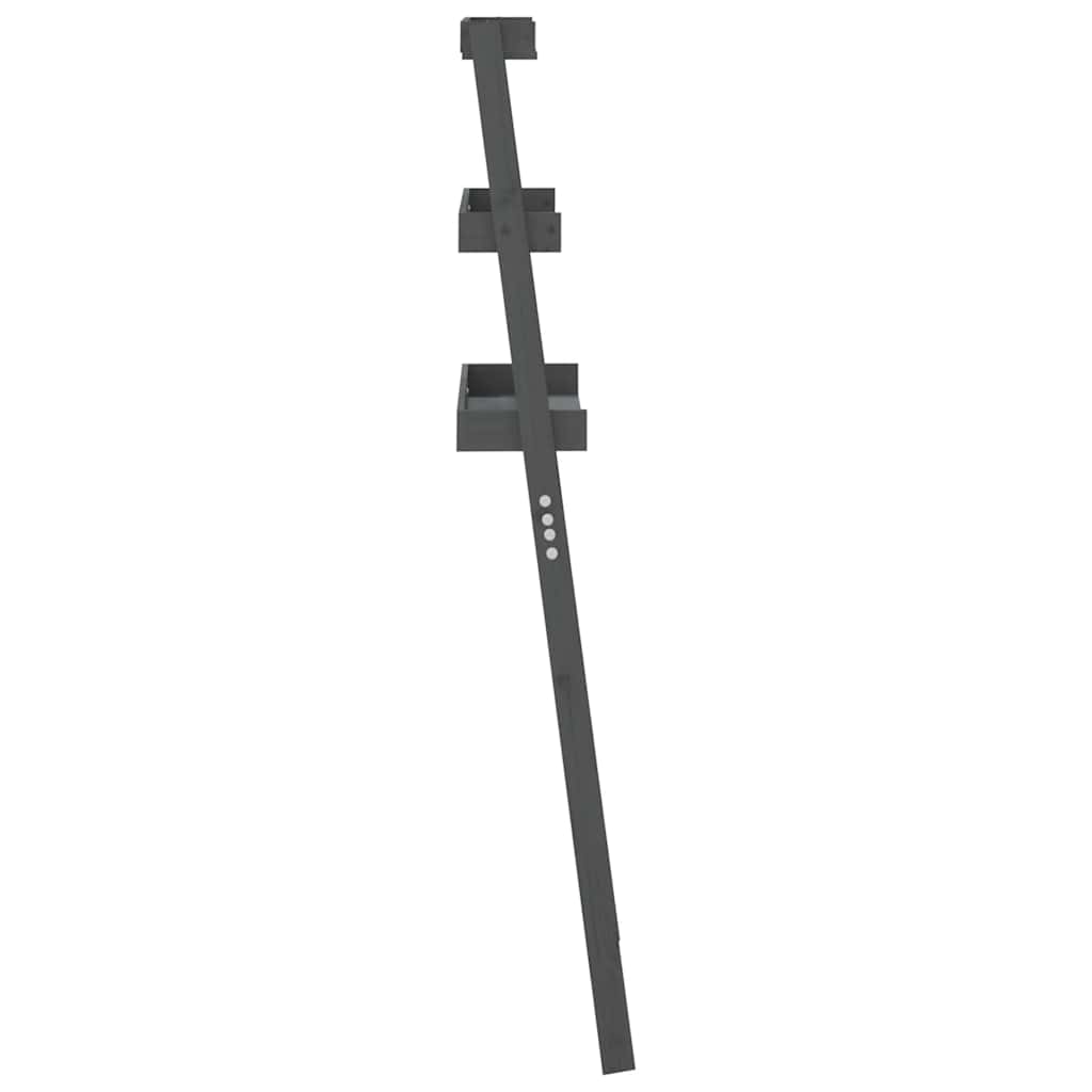 Étagère de toilette gris 63,5x32x179 cm pin massif