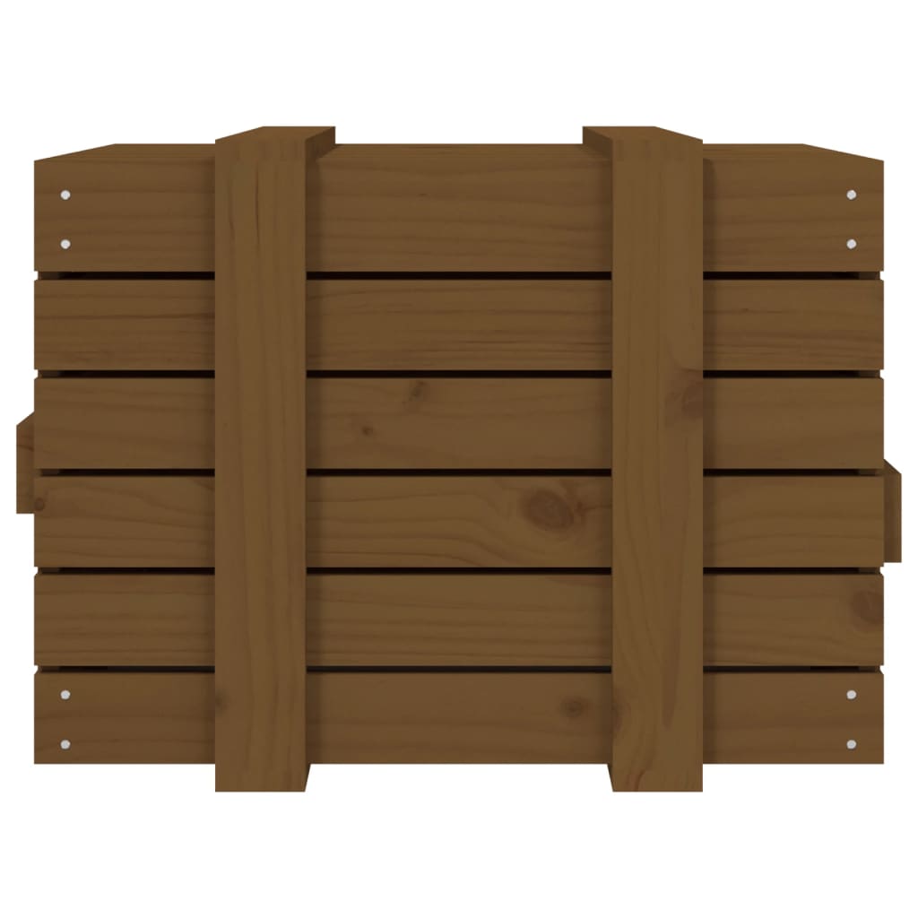 Honey-brown chest 58x40.5x42 cm Solid pine