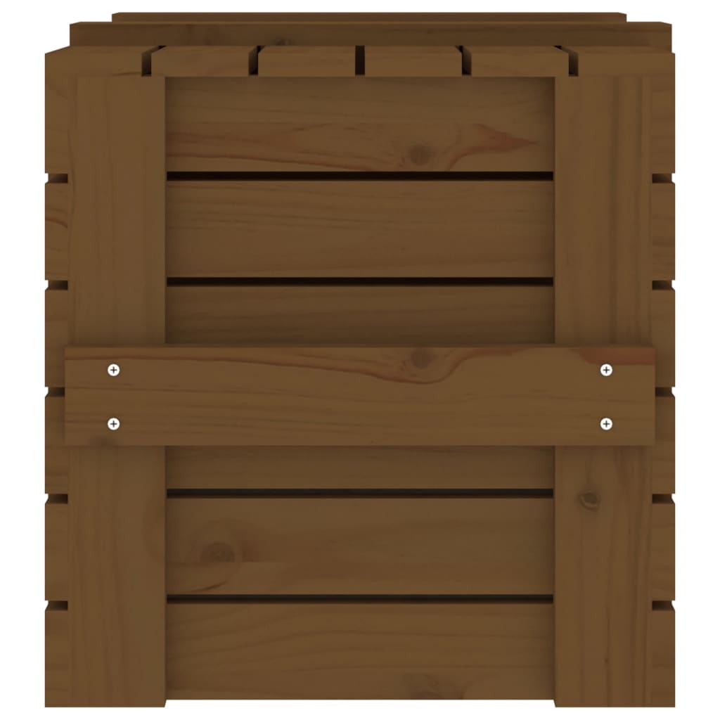 Honey-brown chest 58x40.5x42 cm Solid pine