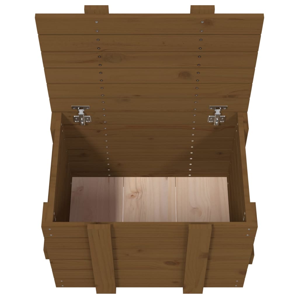 Honey-brown chest 58x40.5x42 cm Solid pine
