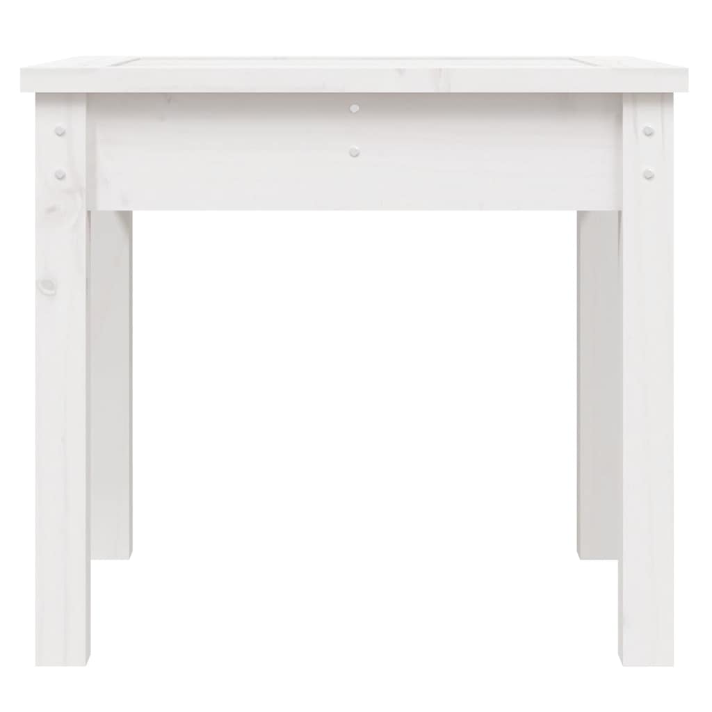 Gartenbank Weiß 50x44x45 cm Massivholz Kiefer