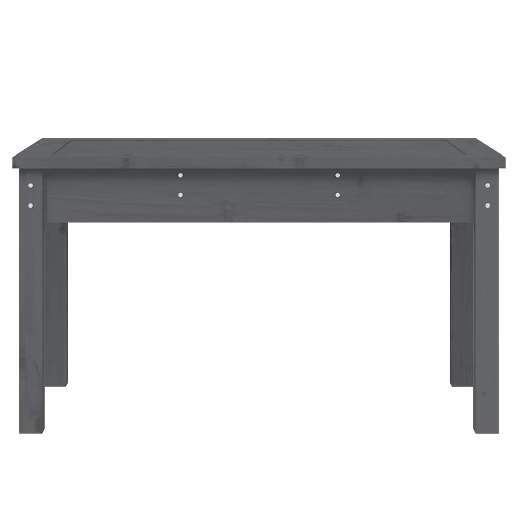 Gartenbank Grau 80x44x45 cm Massivholz Kiefer