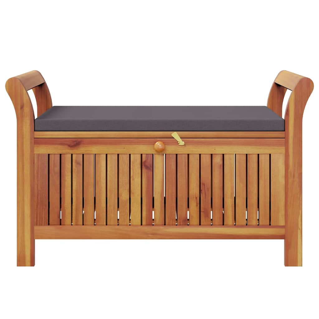 Garten-Truhenbank mit Kissen 91 cm Massivholz Akazie