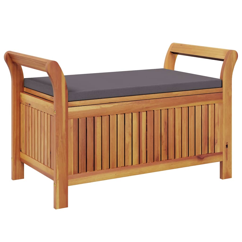 Garten-Truhenbank mit Kissen 91 cm Massivholz Akazie