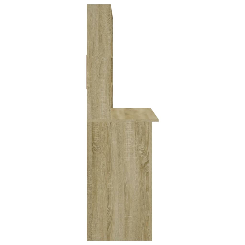 Desk with Shelf Sonoma Oak 102x45x148 cm Wood-based Material