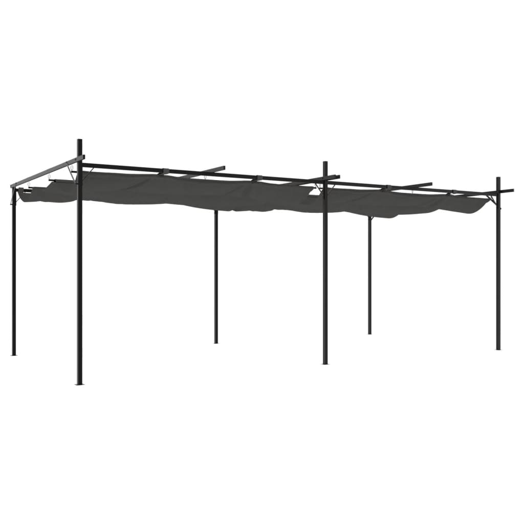 Pergola mit Schiebedach Anthrazit 589x292x230 cm