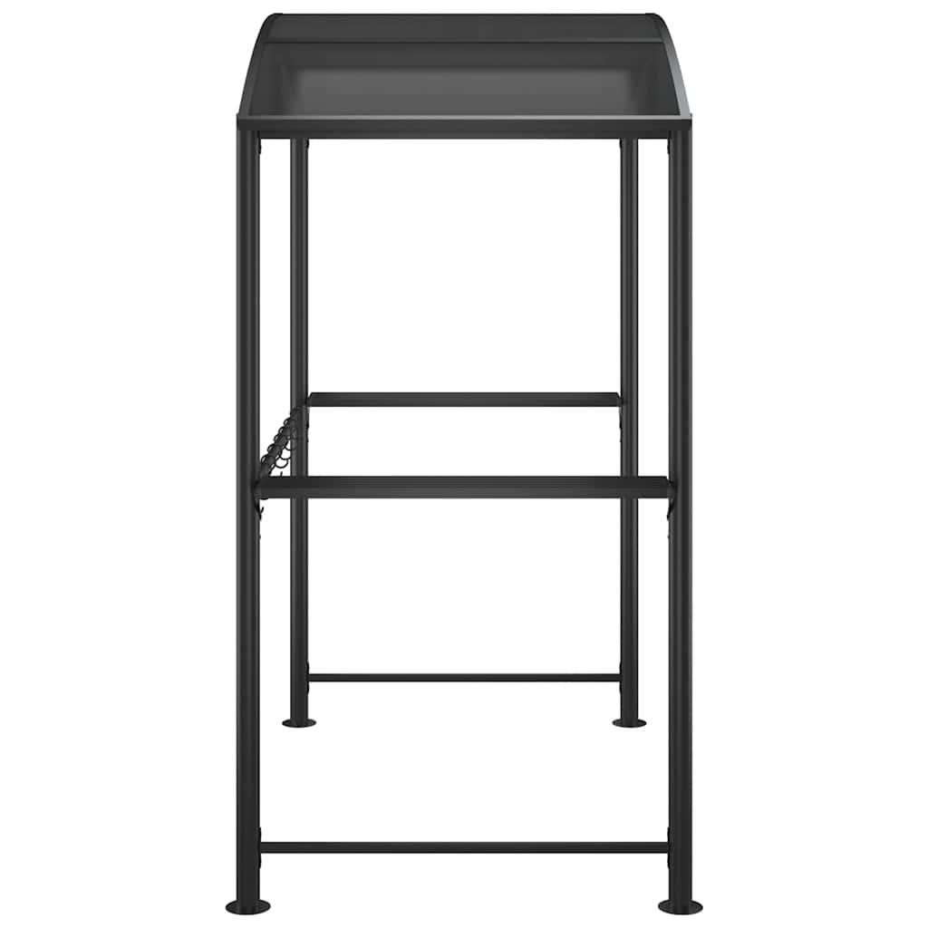 Grillpavillon mit Seitenregalen Anthrazit 210x114x230 cm Stahl