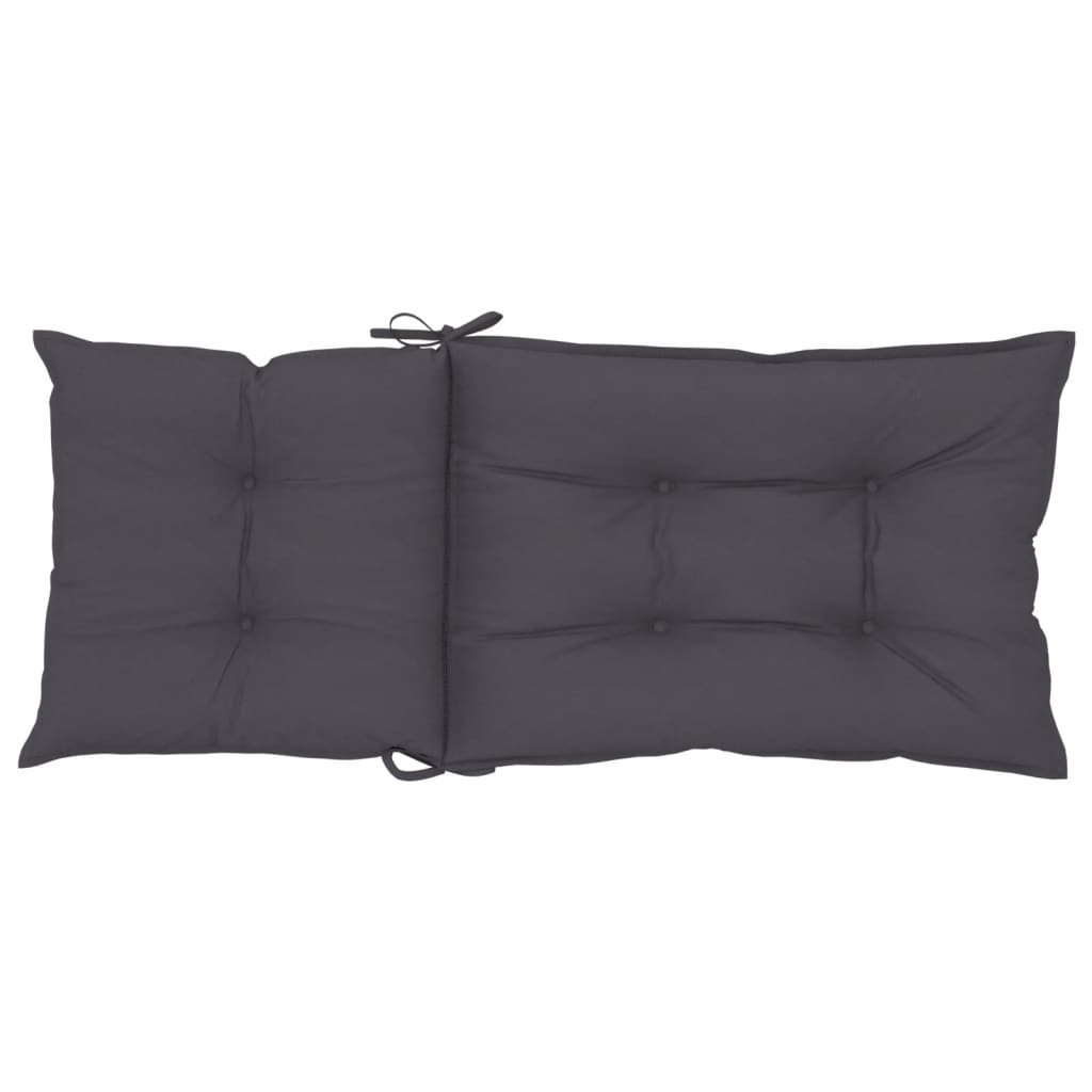 Garden Chair Cushions for High-Back Chairs, 6 pcs, Anthracite, 120x50x7 cm