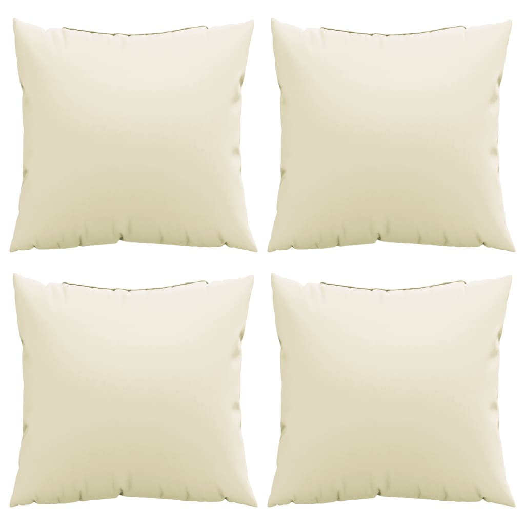 Sofa cushions 4 pcs. Cream 40x40 cm Fabric