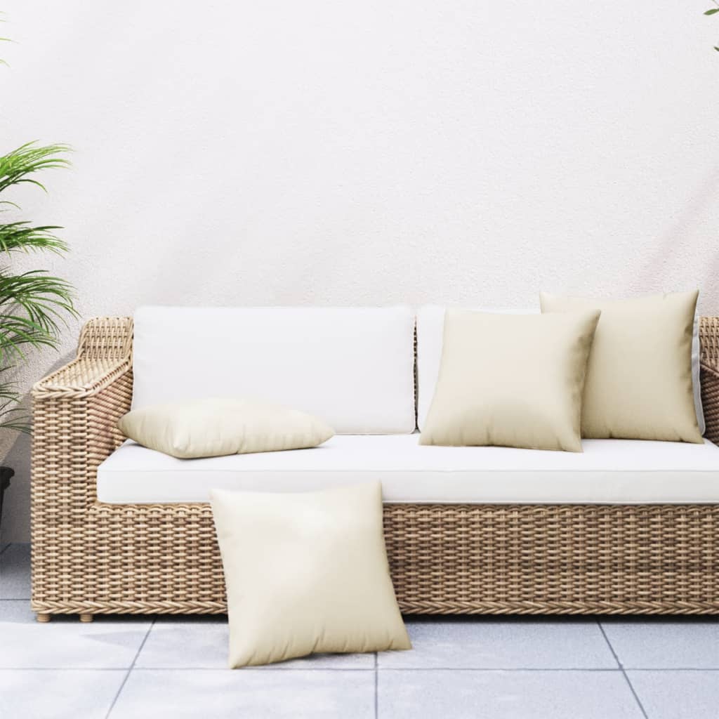 Sofa cushions 4 pcs. Cream 40x40 cm Fabric