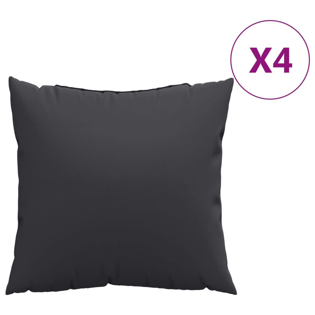 Sofa Cushions 4 pcs. Black 40x40 cm Fabric
