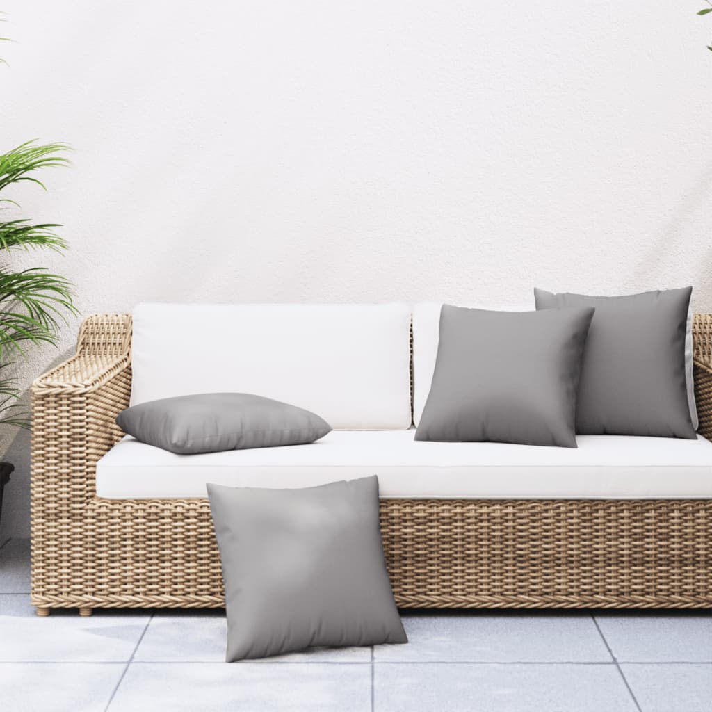 Sofa Cushions 4 pcs. Grey 50x50 cm Fabric