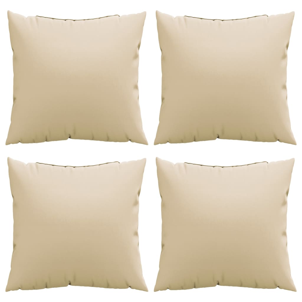 Sofa cushions 4 pcs. Beige 50x50 cm Fabric