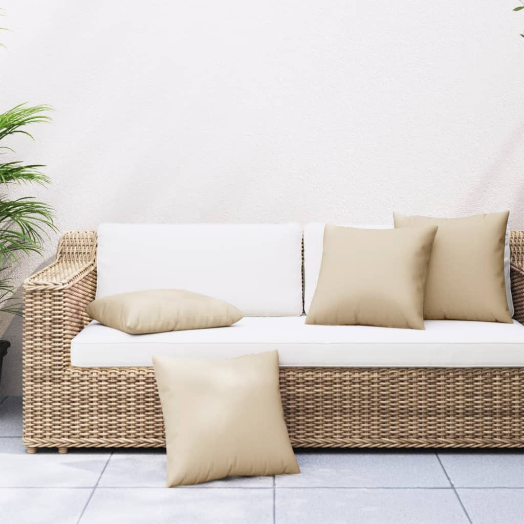 Sofa cushions 4 pcs. Beige 50x50 cm Fabric