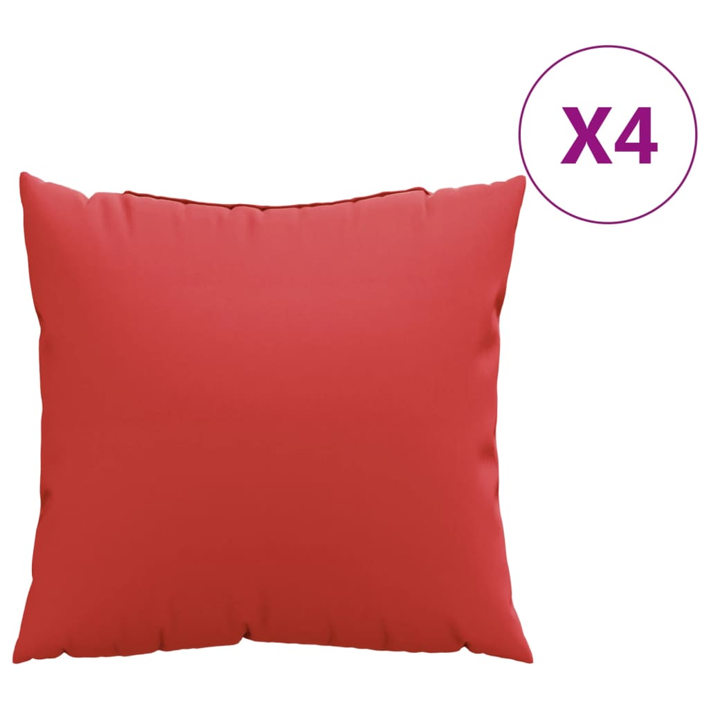 Sofa cushions 4 pcs. Red 50x50 cm Fabric