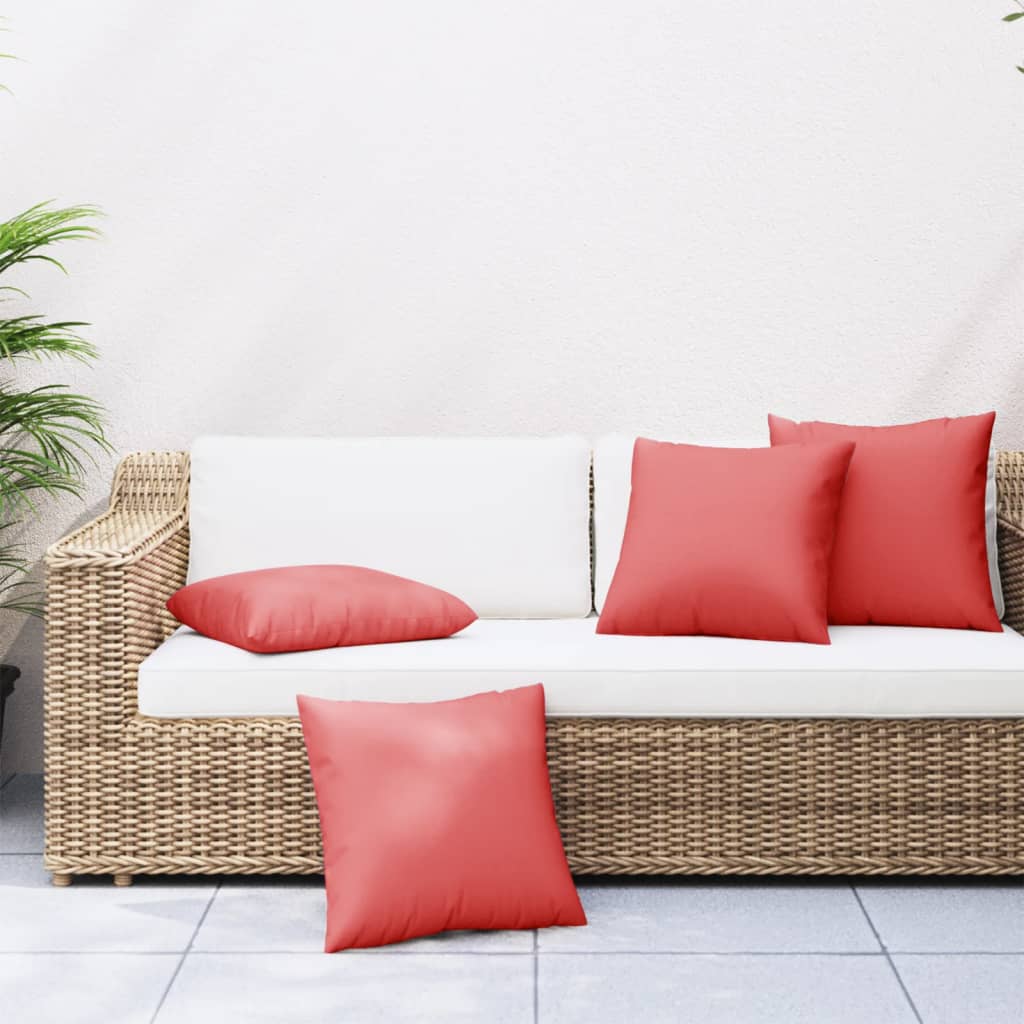 Sofa cushions 4 pcs. Red 50x50 cm Fabric