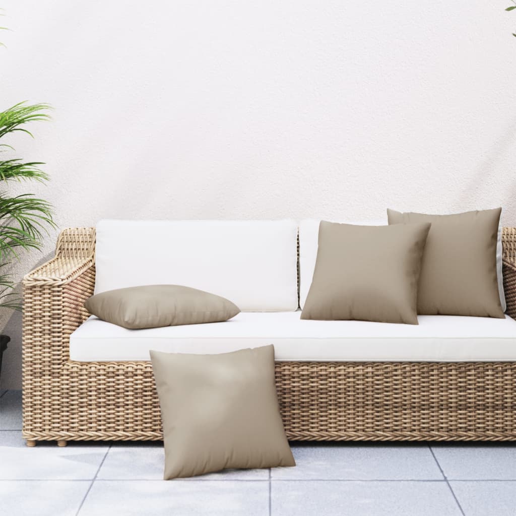 Coussins de canapé 4 pcs Taupe 50x50 cm Tissu
