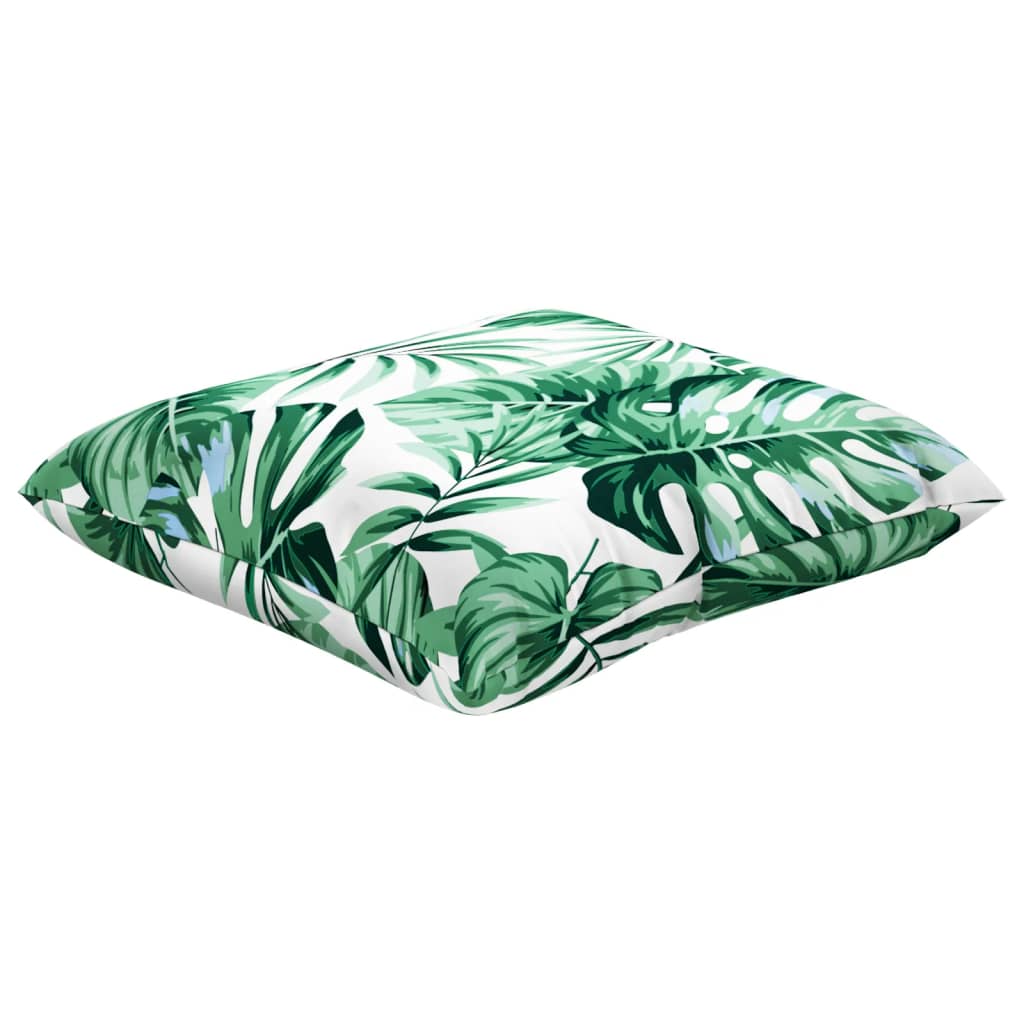 Sofa cushions 4 pcs. leaf pattern 50x50 cm fabric