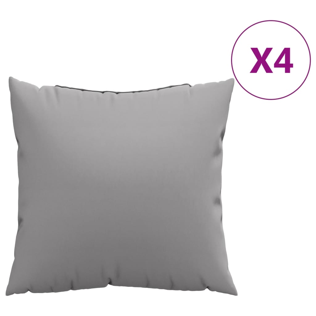 Sofa Cushions 4 pcs. Grey 60x60 cm Fabric