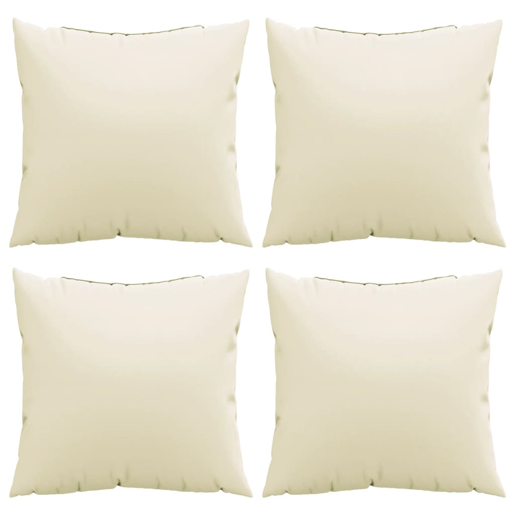 Sofa Cushions 4 pcs. Cream 60x60 cm Fabric