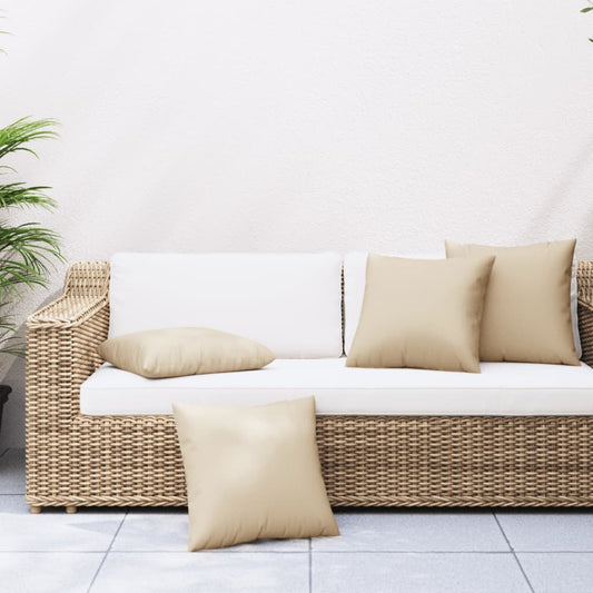 Sofakissen 4 Stk. Beige 60x60 cm Stoff