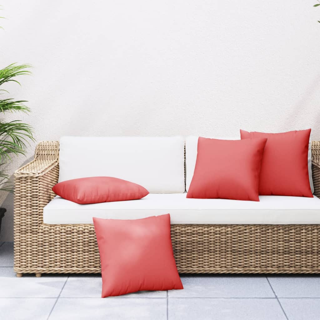 Sofa Cushions 4 pcs Red 60x60 cm Fabric