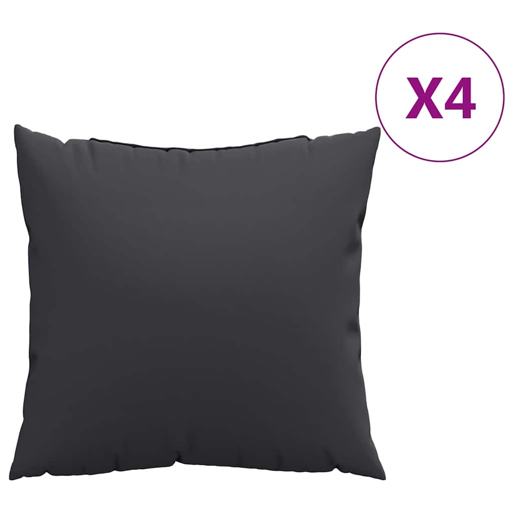Sofa Cushions 4 pcs. Black 60x60 cm Fabric