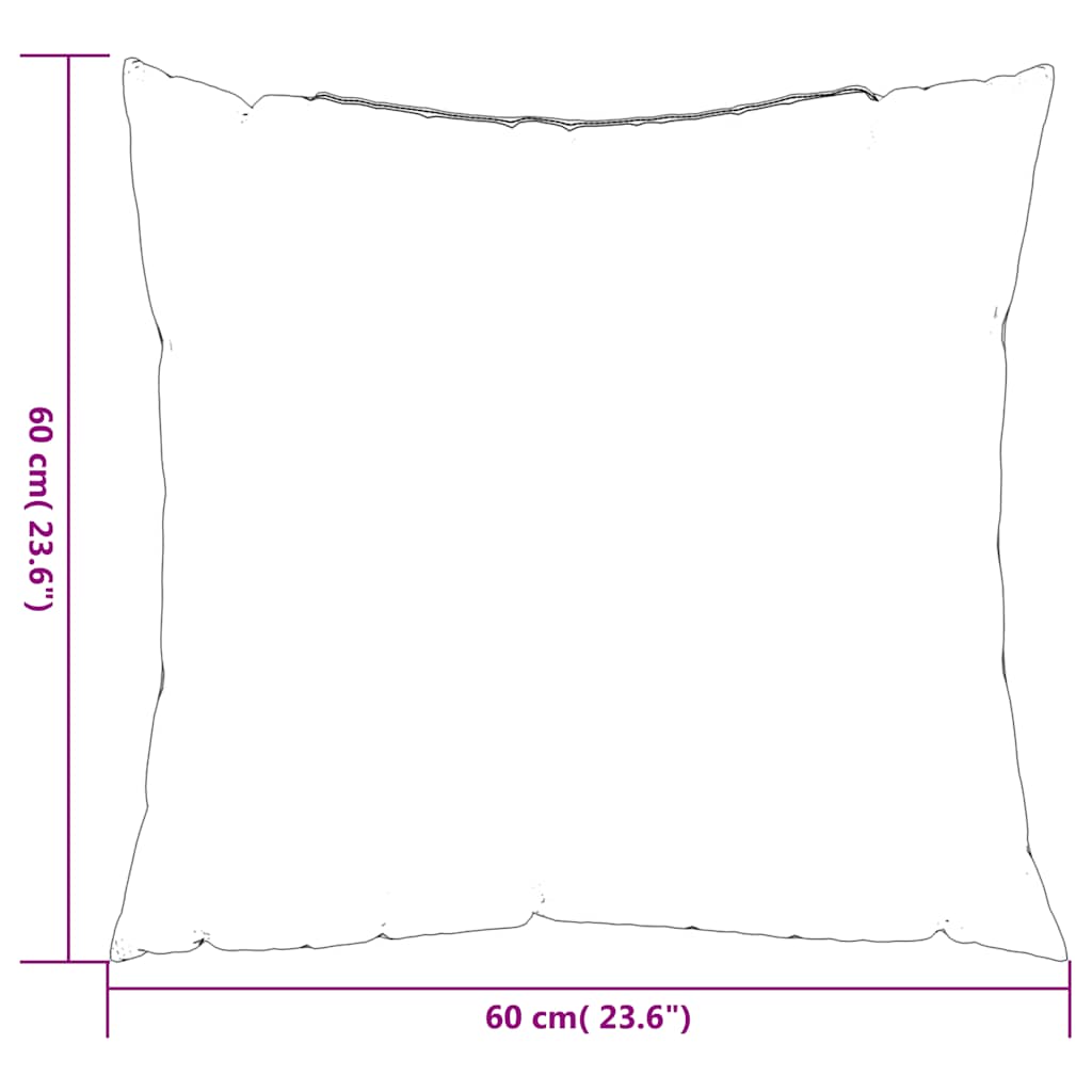 Sofa Cushions 4 pcs. Black 60x60 cm Fabric