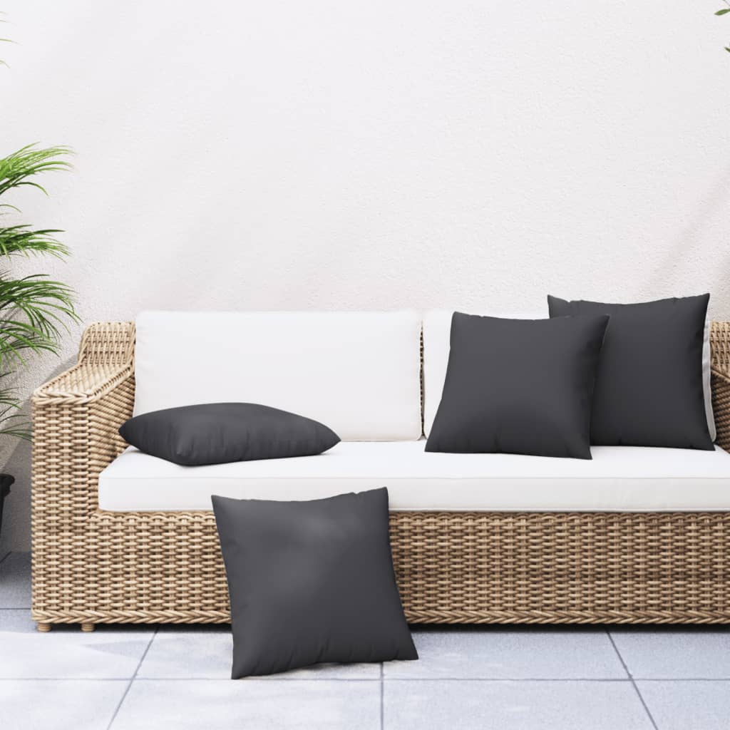 Sofa Cushions 4 pcs. Black 60x60 cm Fabric