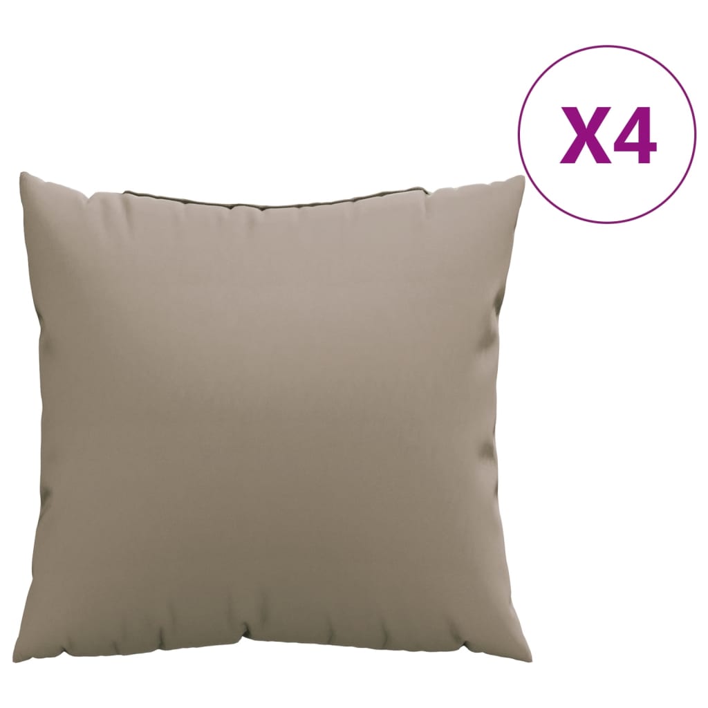 Coussins de canapé 4 pcs Taupe 60x60 cm Tissu