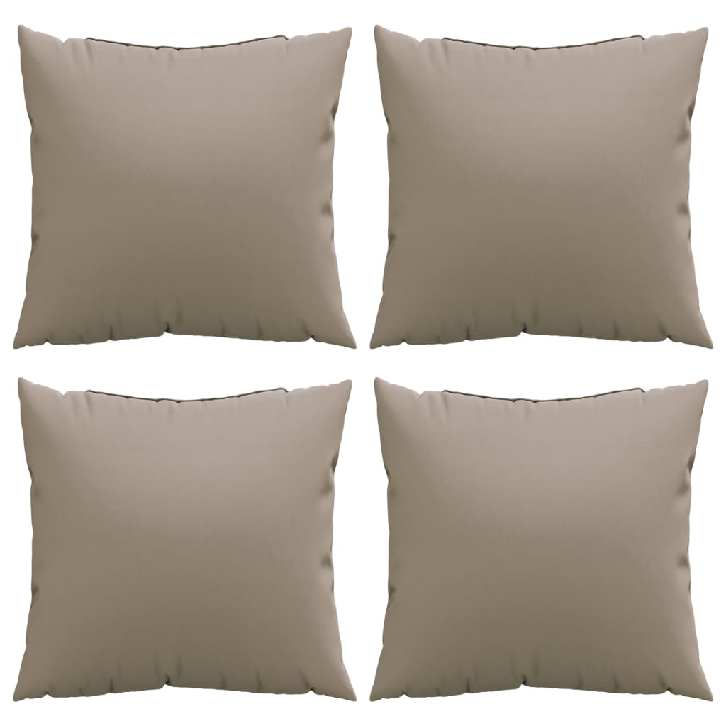 Coussins de canapé 4 pcs Taupe 60x60 cm Tissu