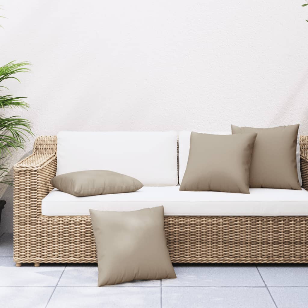 Coussins de canapé 4 pcs Taupe 60x60 cm Tissu